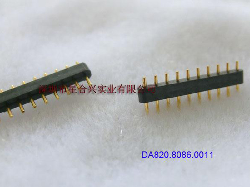 1.1mm - 10PIN 0.3x3.85mm180度圆形排针