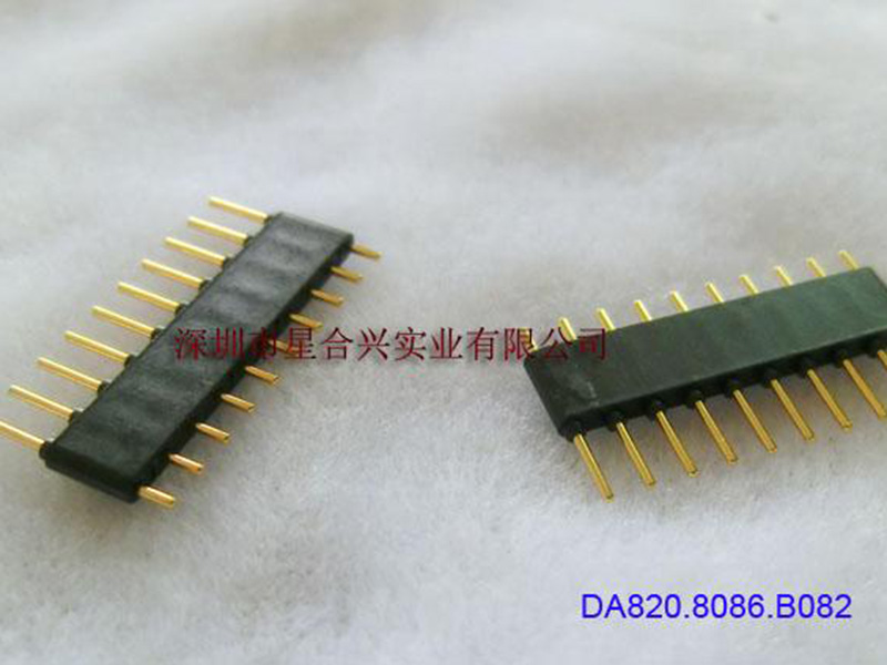 1.778mm - 10PIN 0.45X9.45mm 180度PPS排针