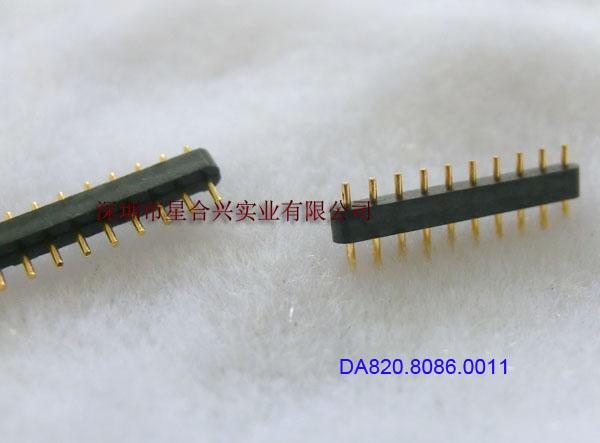 1.1mm - 10PIN 0.3x3.85mm180度圆形排针