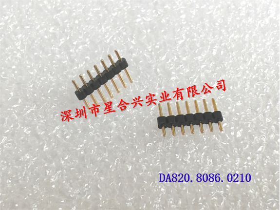 1.27mm - 0.46X6 7PIN镀金排针 ROHS